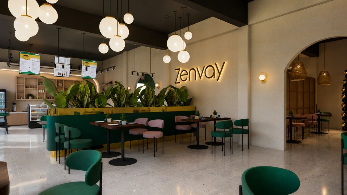 Zenvay Cafe interior seating area