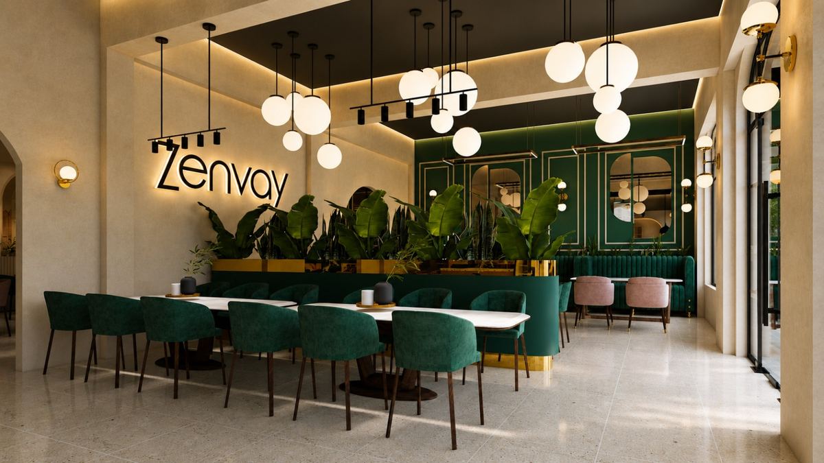 Zenvay Cafe interior dining area